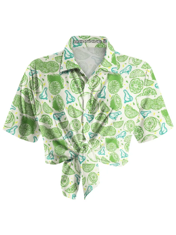 Orionride Juicy Lemon Zipper Pockets Ultra Lightweight Short Sleeves Women's Gravel Shirt sold by Orionride