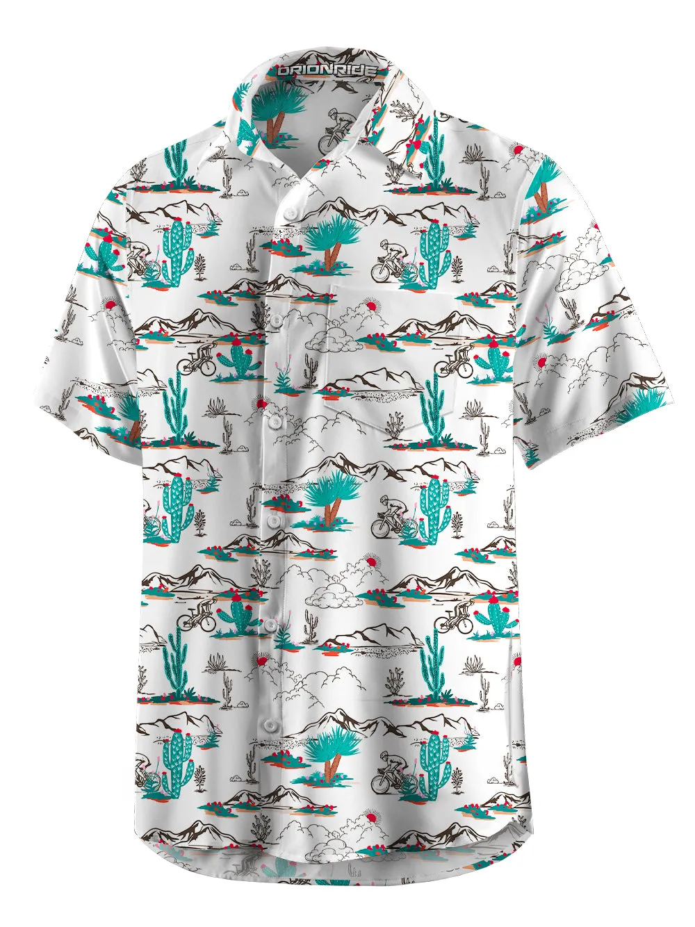 Orionride Cactus Cycling Zipper Pockets Ultra Lightweight Short Sleeves Gravel Shirt sold by Orionride product image thumbnail 2