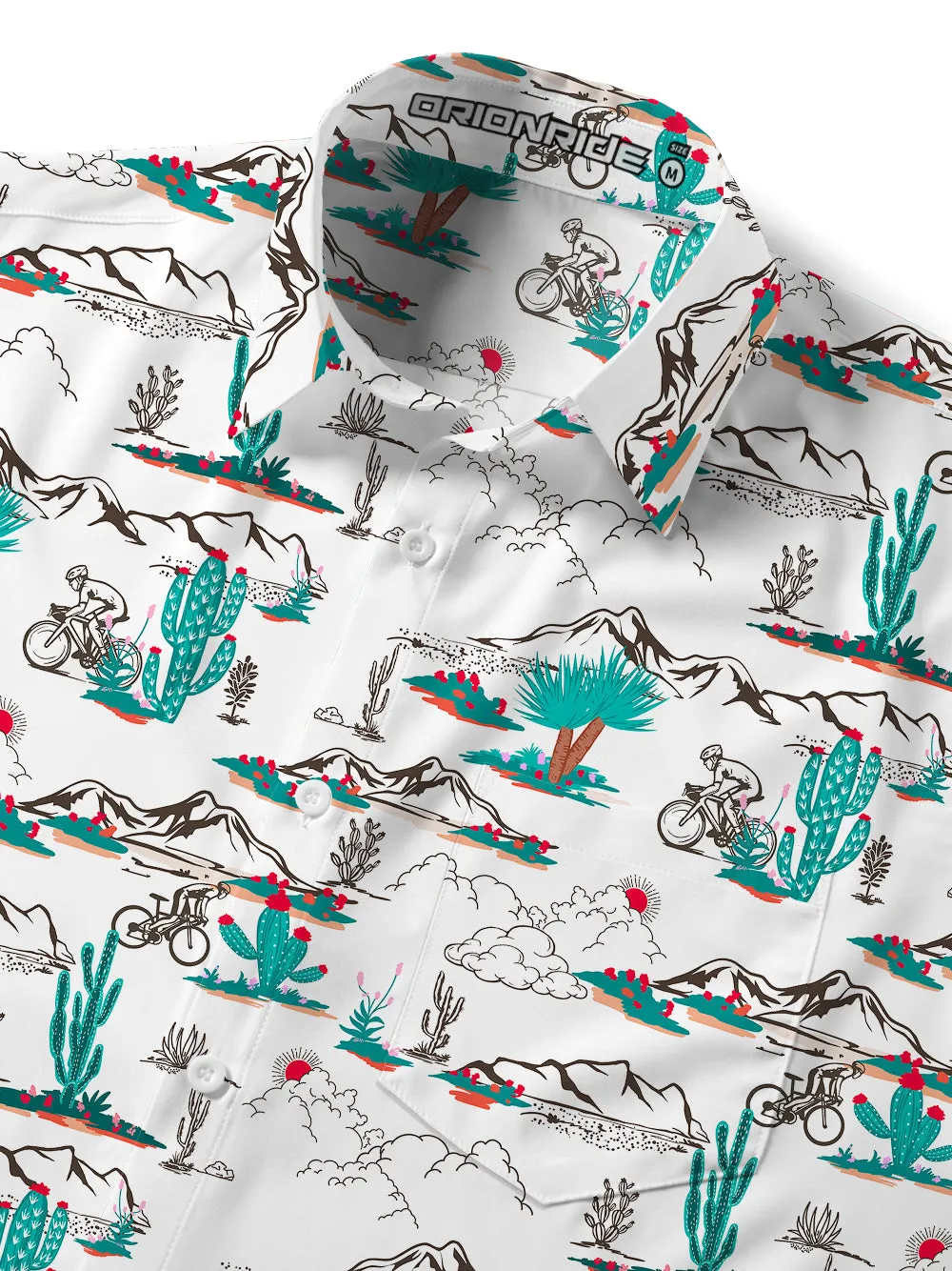 Orionride Cactus Cycling Zipper Pockets Ultra Lightweight Short Sleeves Gravel Shirt sold by Orionride product image thumbnail 4