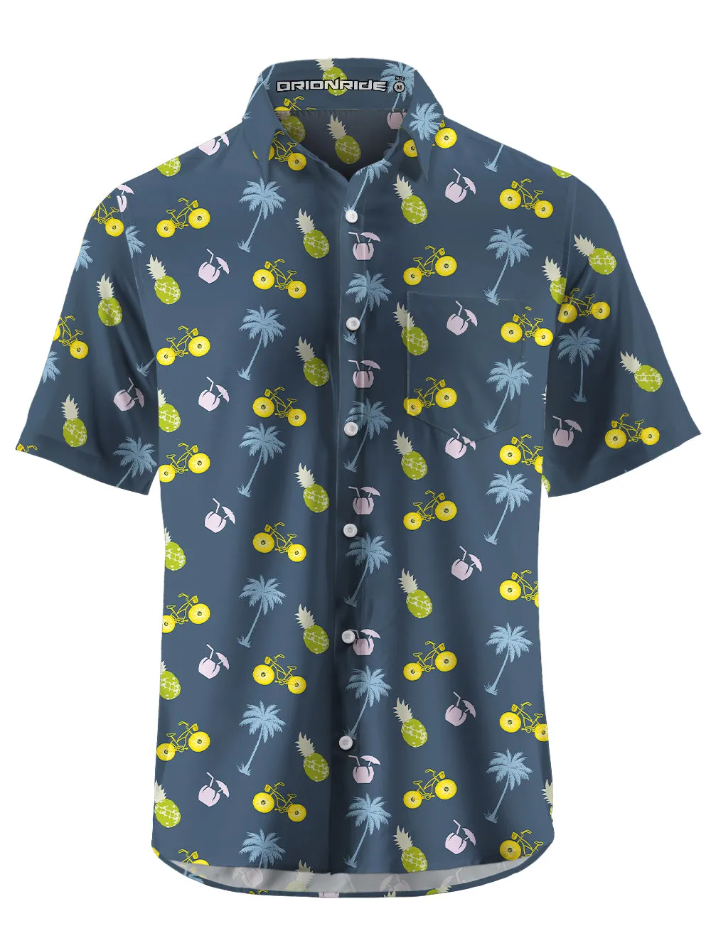 Orionride Tropical Fruits Zipper Pockets Ultra Lightweight Short Sleeves Gravel Shirt sold by Orionride