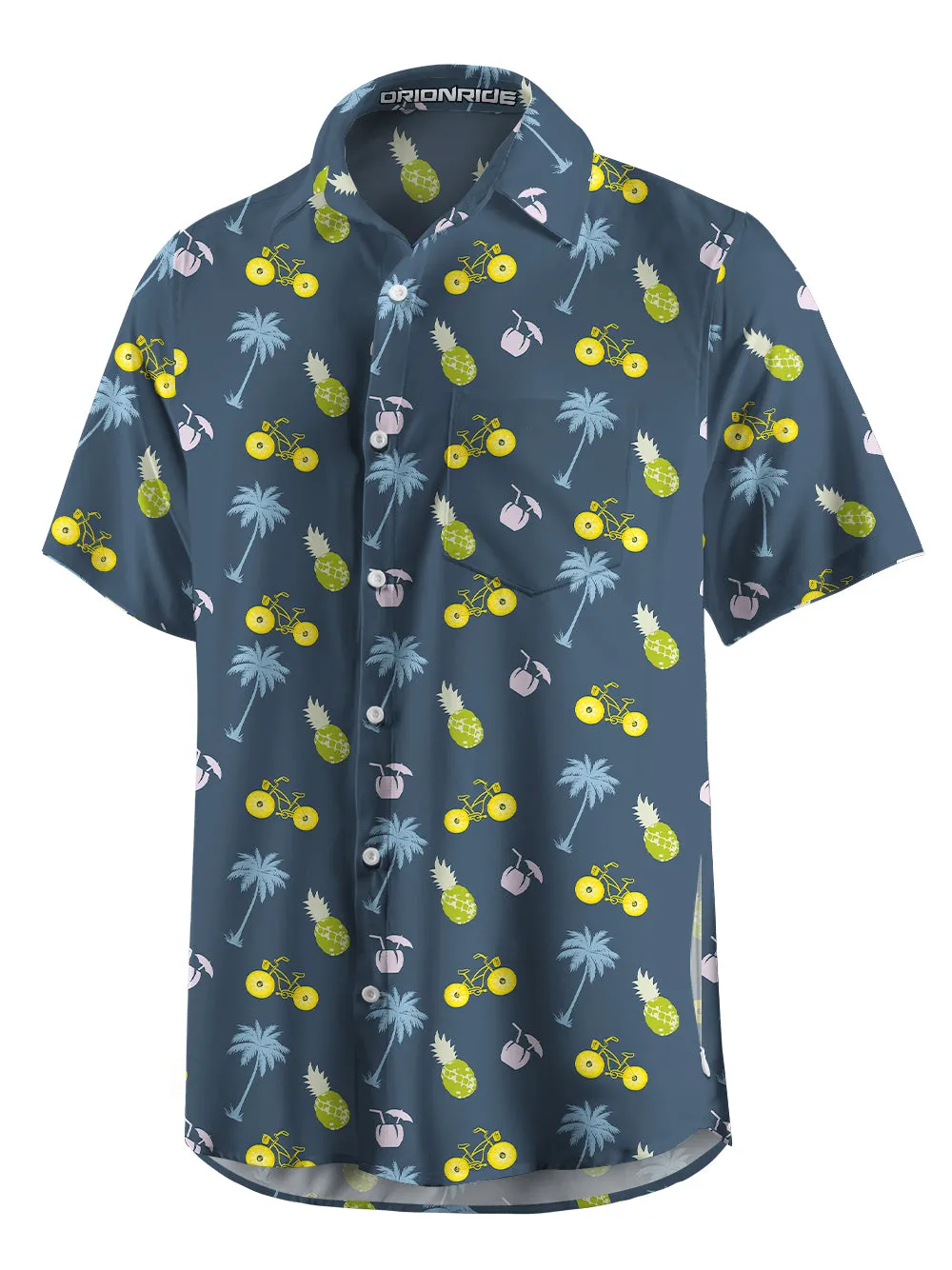 Orionride Tropical Fruits Zipper Pockets Ultra Lightweight Short Sleeves Gravel Shirt sold by Orionride product image thumbnail 2