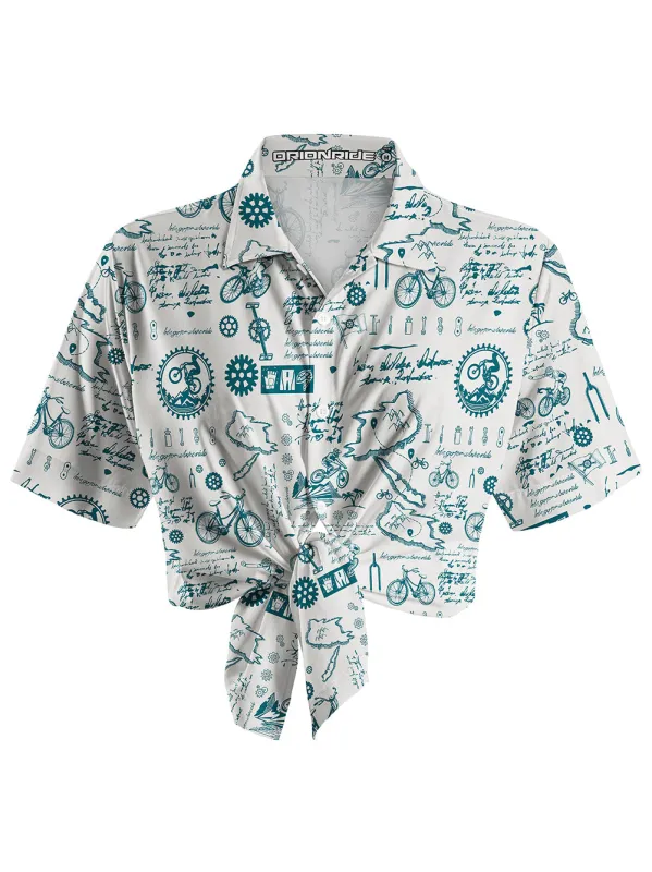 Orionride Cycling Diary Zipper Pockets Ultra Lightweight Short Sleeves Women's Gravel Shirt sold by Orionride