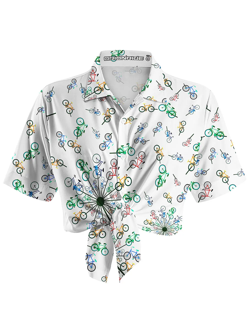 Orionride Dandelion Bike Zipper Pockets Ultra Lightweight Short Sleeves Women's Gravel Shirt sold by Orionride