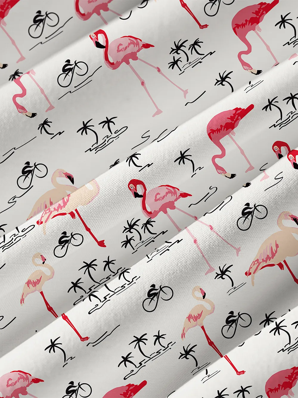 Orionride Pink Flamingo Zipper Pockets Ultra Lightweight Short Sleeves Women's Gravel Shirt sold by Orionride product image thumbnail 5