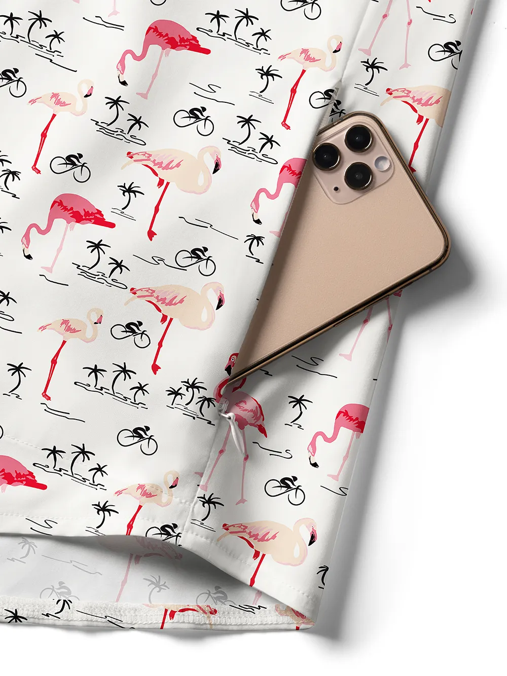 Orionride Pink Flamingo Zipper Pockets Ultra Lightweight Short Sleeves Women's Gravel Shirt sold by Orionride product image thumbnail 4