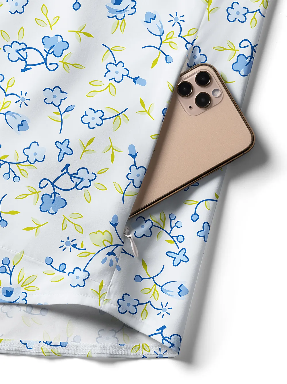 Orionride Blue Flower Bicycle Zipper Pockets Ultra Lightweight Short Sleeves Women's Gravel Shirt sold by Orionride product image thumbnail 4