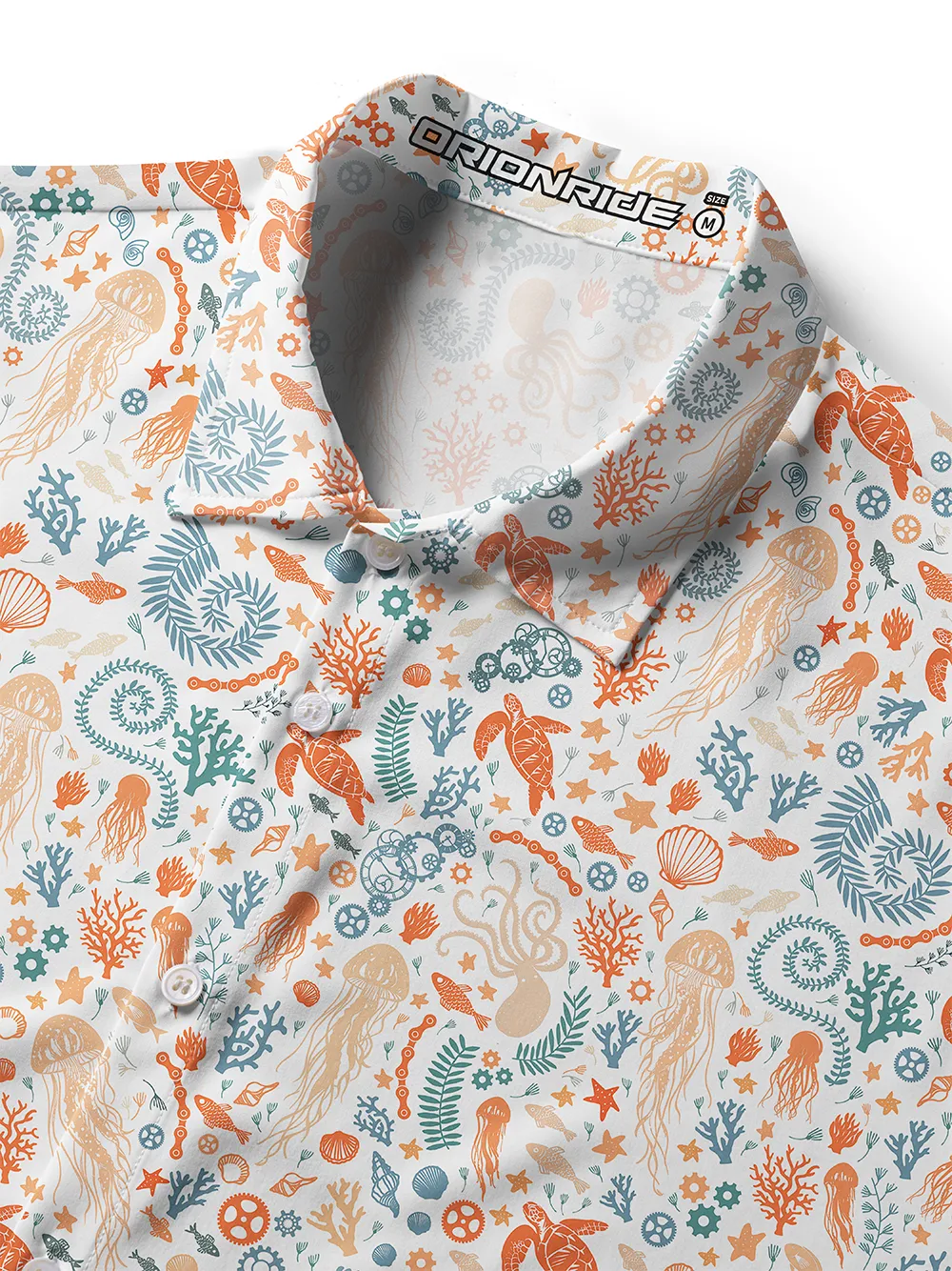 Orionride Ocean Paradise Zipper Pockets Ultra Lightweight Short Sleeves Women's Gravel Shirt sold by Orionride product image thumbnail 3