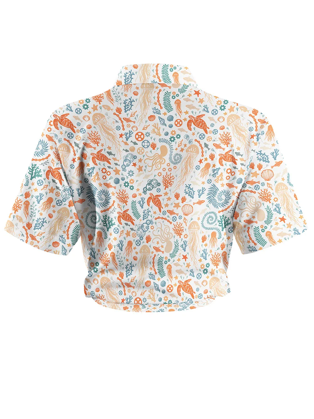 Orionride Ocean Paradise Zipper Pockets Ultra Lightweight Short Sleeves Women's Gravel Shirt sold by Orionride product image thumbnail 2