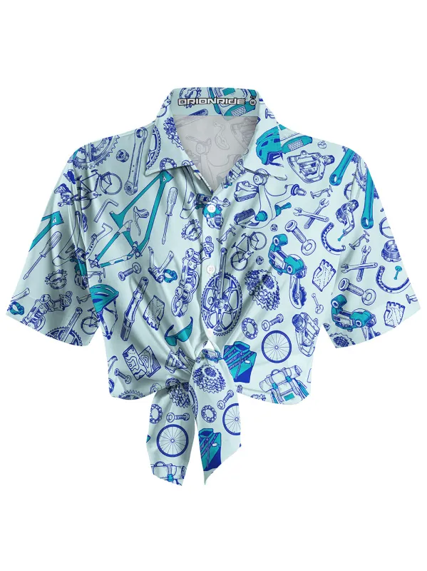 Orionride Rich Parts Zipper Pockets Ultra Lightweight Short Sleeves Women's Gravel Shirt sold by Orionride