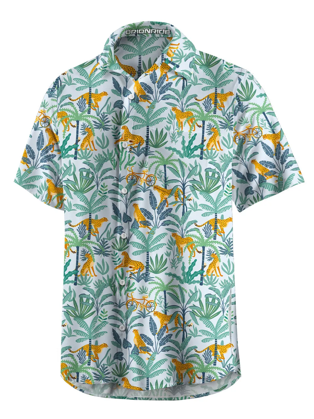 Orionride Jungle Leopard Zipper Pockets Ultra Lightweight Short Sleeves Gravel Shirt sold by Orionride product image thumbnail 4