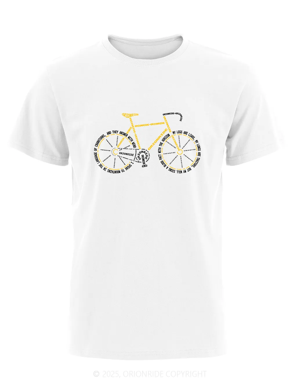 Orionride Letter Stitching Bicycle Short Sleeves Bike T-Shirt sold by Orionride product image thumbnail 3