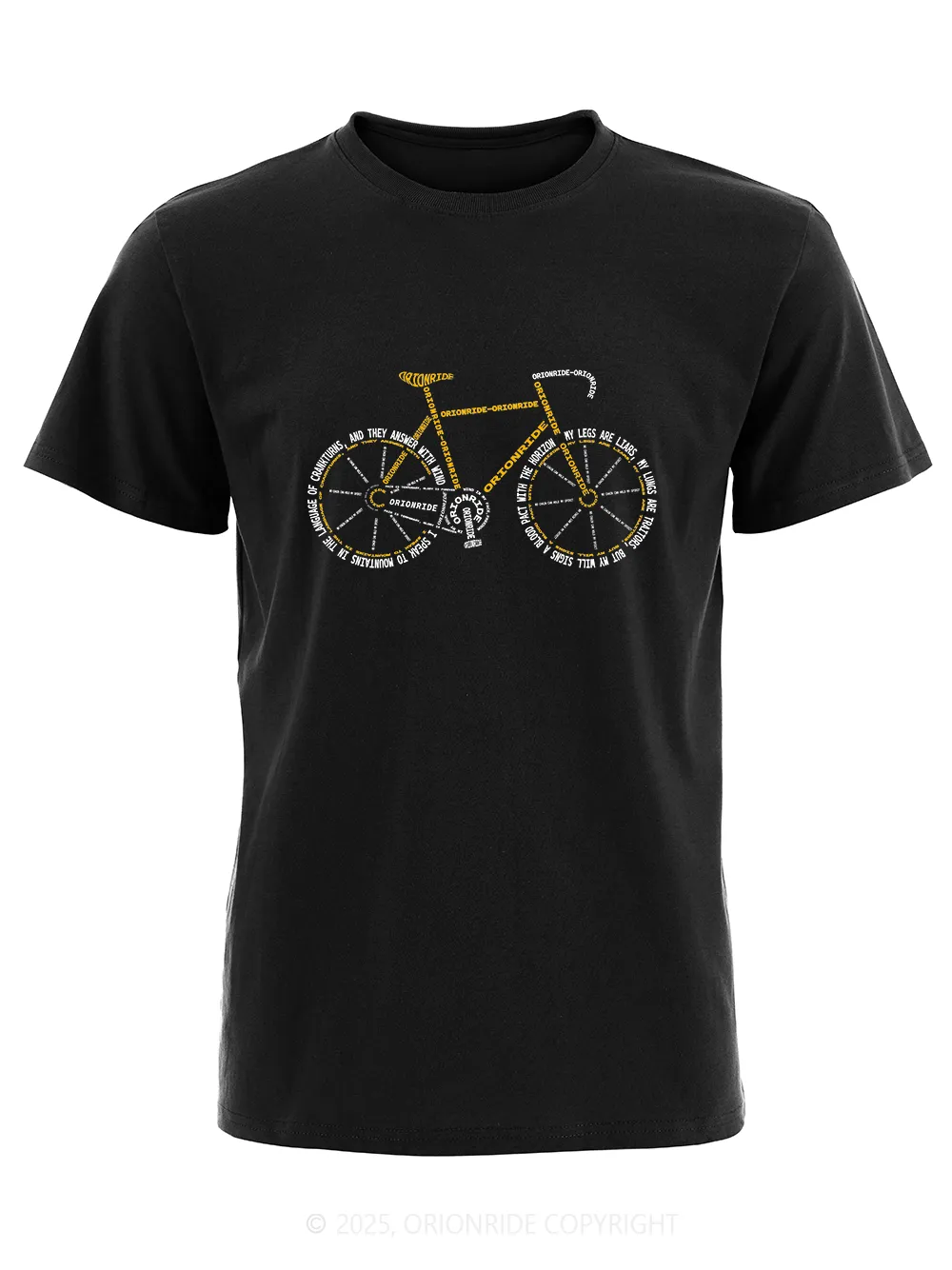 Orionride Letter Stitching Bicycle Short Sleeves Bike T-Shirt sold by Orionride product image thumbnail 4