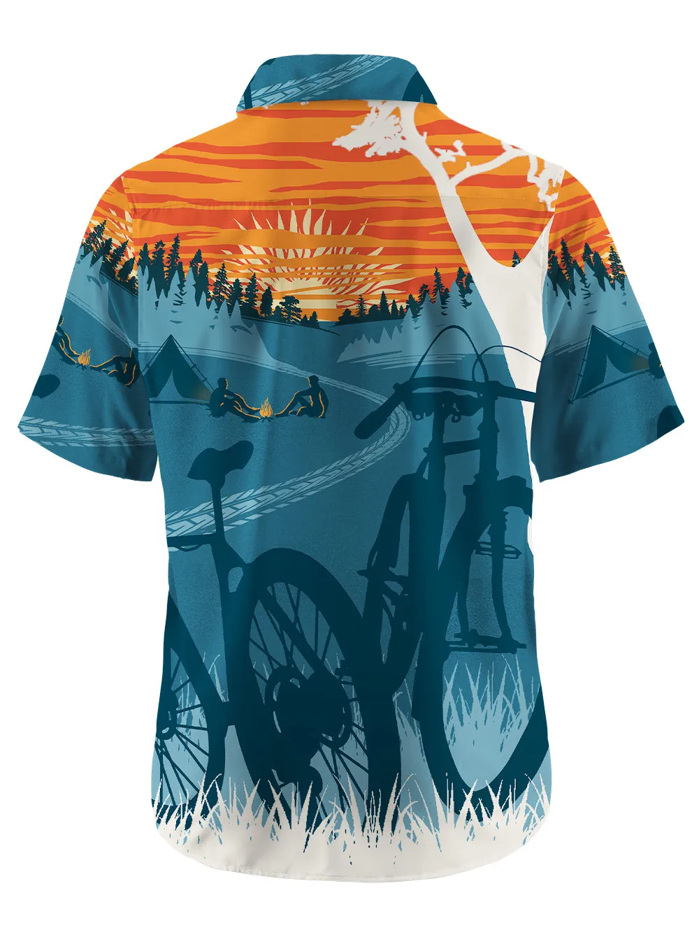 Orionride Sunset Camping Zipper Pockets Ultra Lightweight Short Sleeves Gravel Shirt sold by Orionride product image thumbnail 5