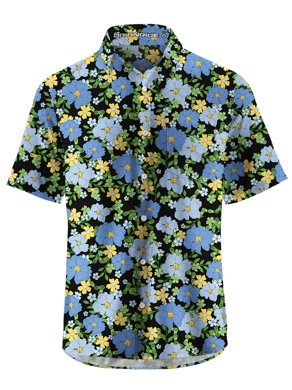 Orionride Tropical Floral Chain Zipper Pockets Ultra Lightweight Short Sleeves Gravel Shirt sold by Orionride product image thumbnail 2