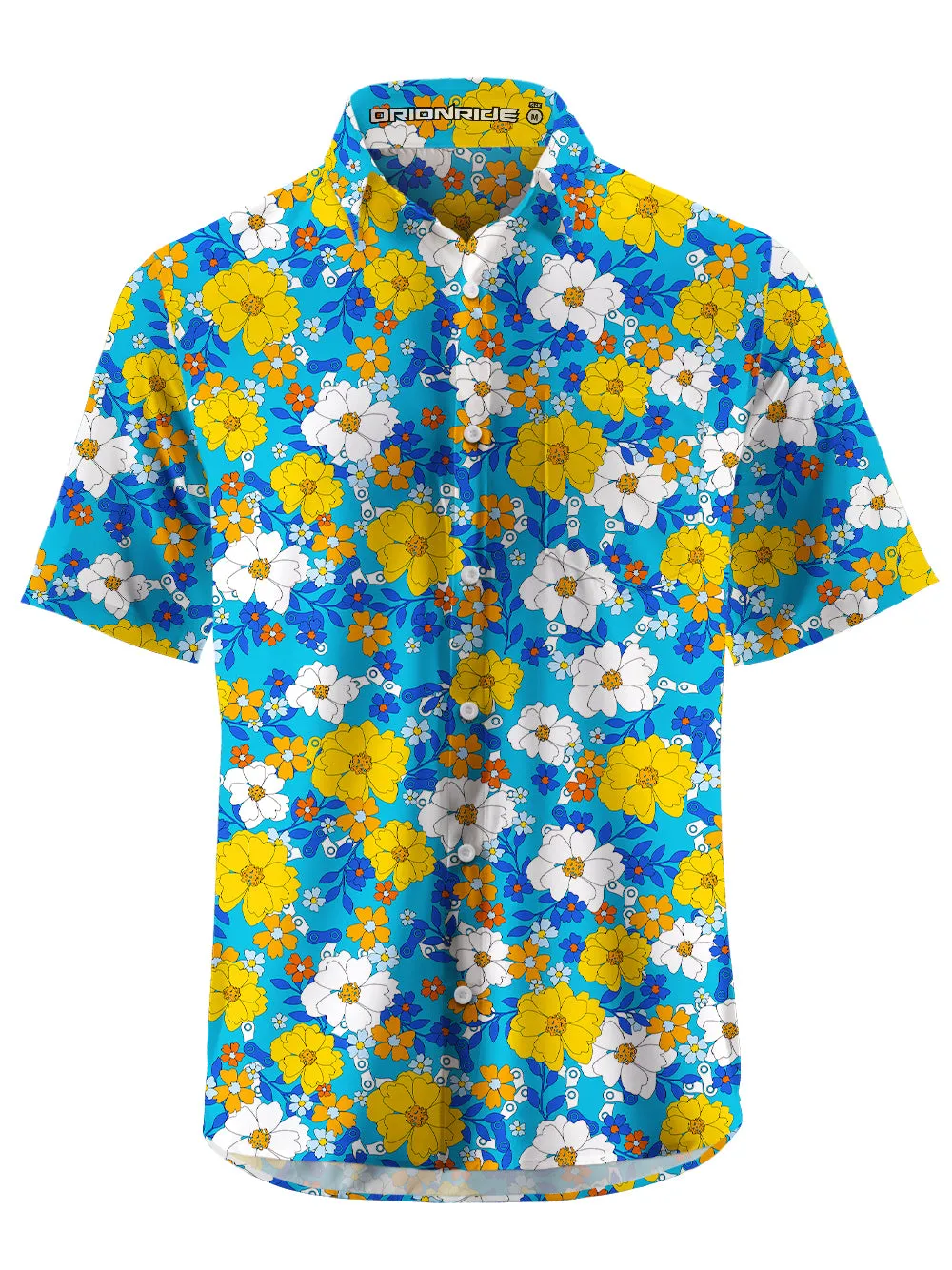 Orionride Tropical Floral Chain Zipper Pockets Ultra Lightweight Short Sleeves Gravel Shirt sold by Orionride product image thumbnail 4