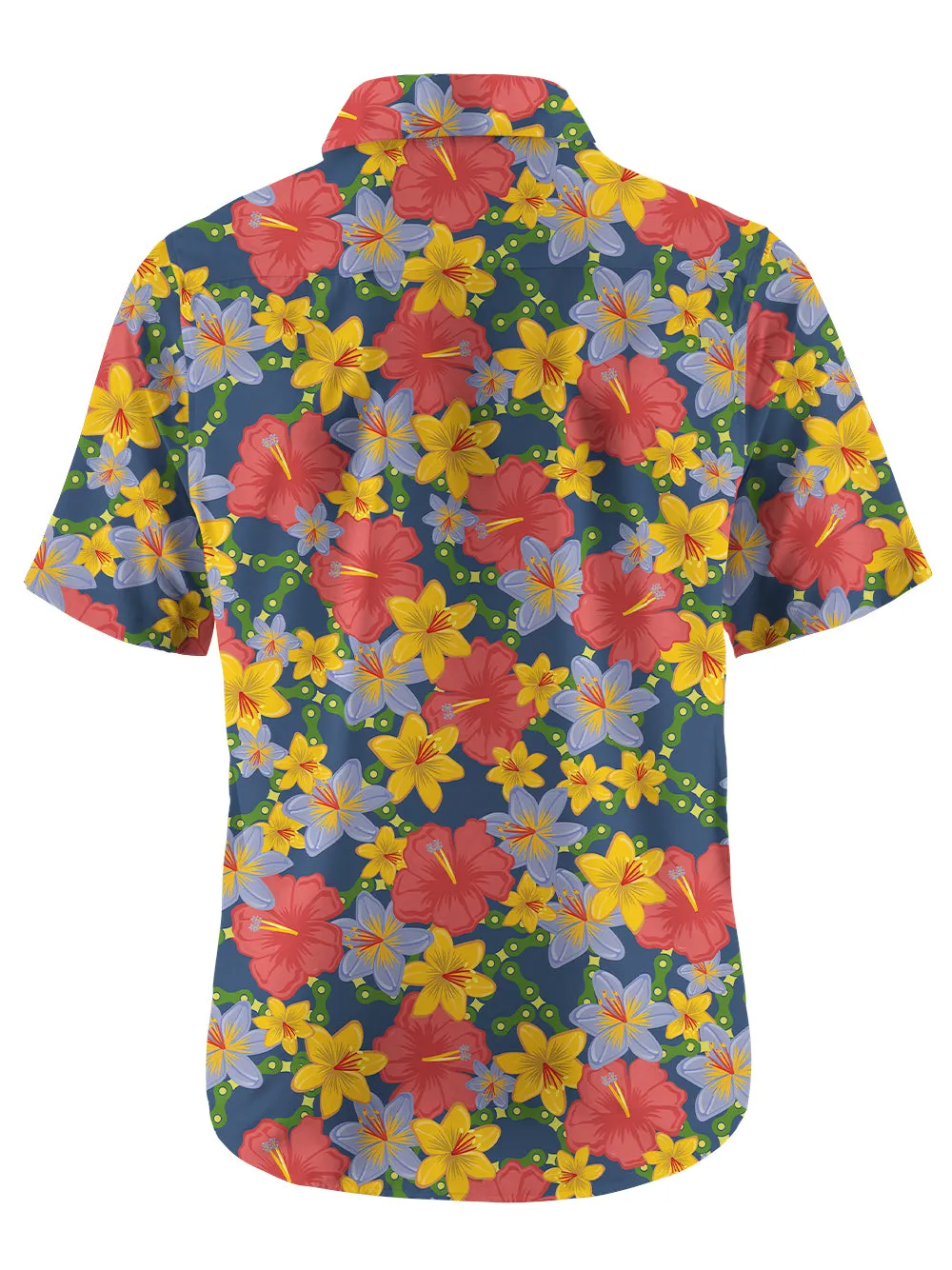 Orionride Hibiscus Chain Zipper Pockets Ultra Lightweight Short Sleeves Gravel Shirt sold by Orionride product image thumbnail 5