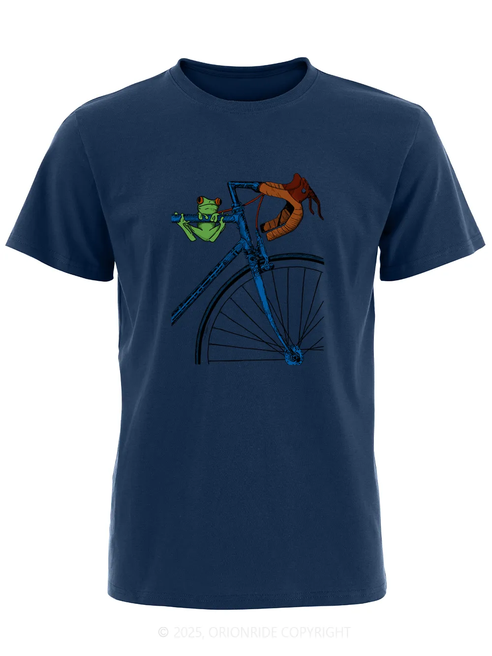 Orionride Frog On The Frame Short Sleeves Bike T-Shirt sold by Orionride product image thumbnail 4