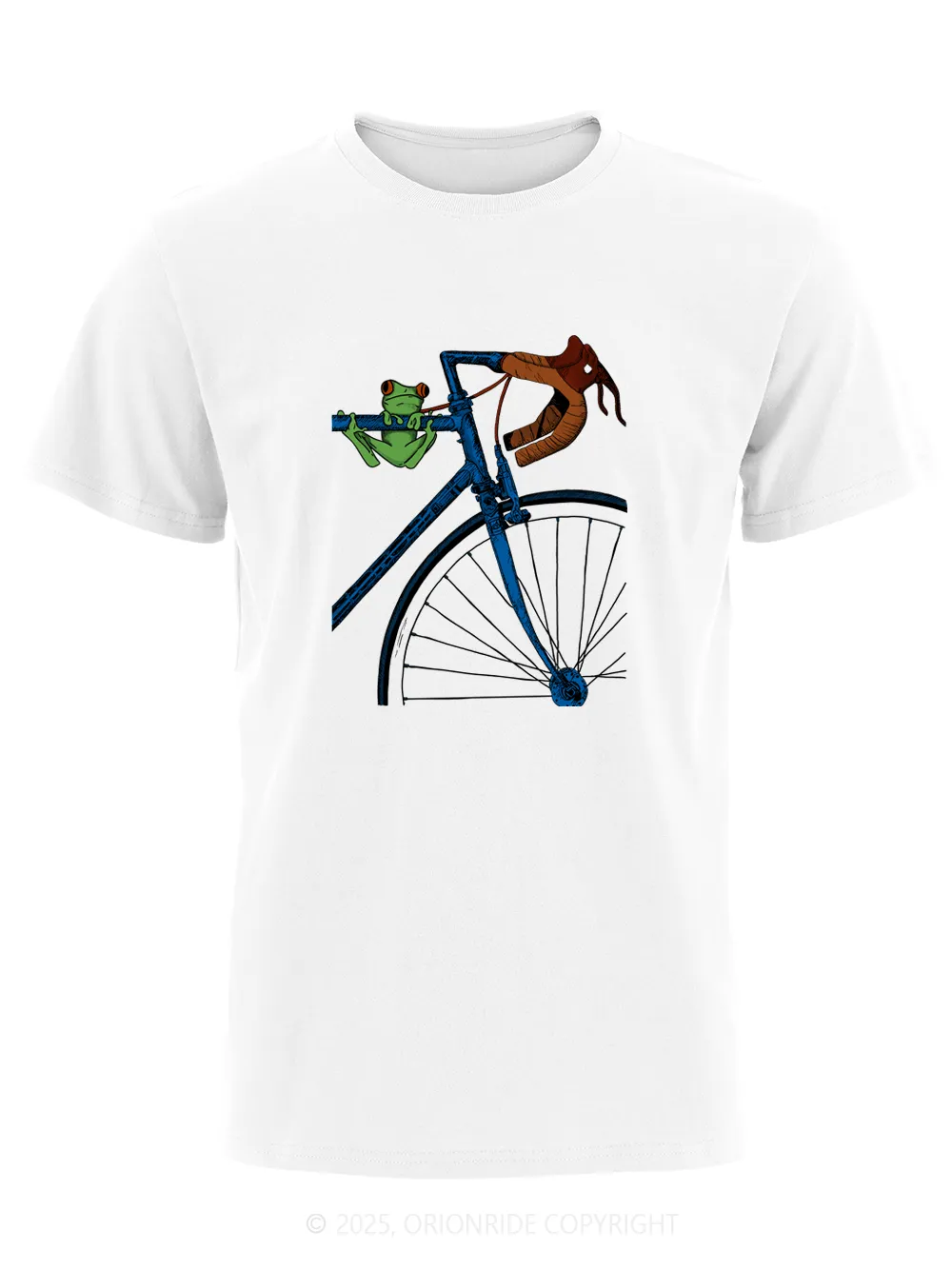 Orionride Frog On The Frame Short Sleeves Bike T-Shirt sold by Orionride product image thumbnail 2