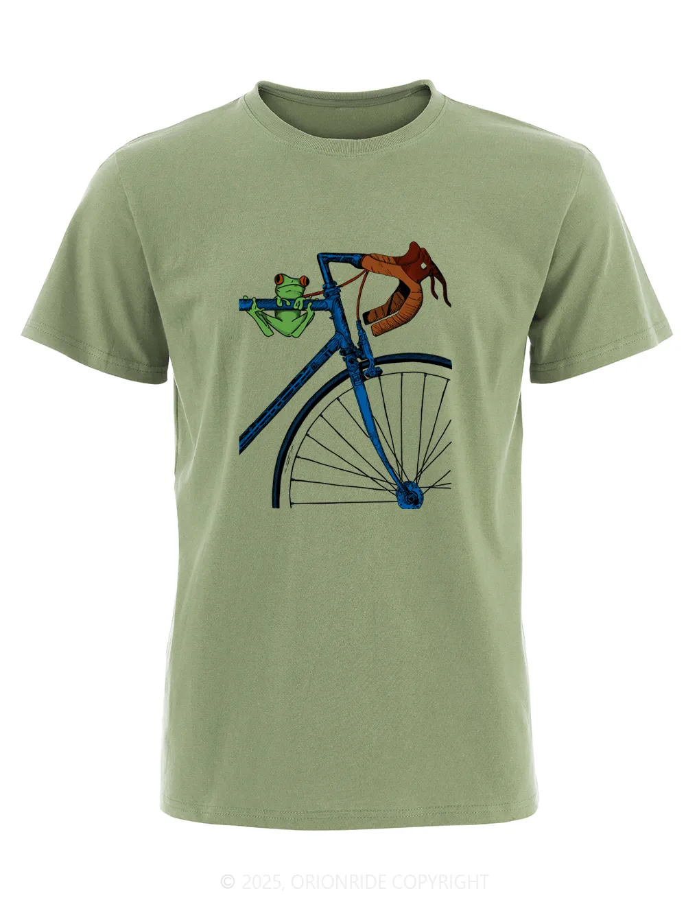 Orionride Frog On The Frame Short Sleeves Bike T-Shirt sold by Orionride