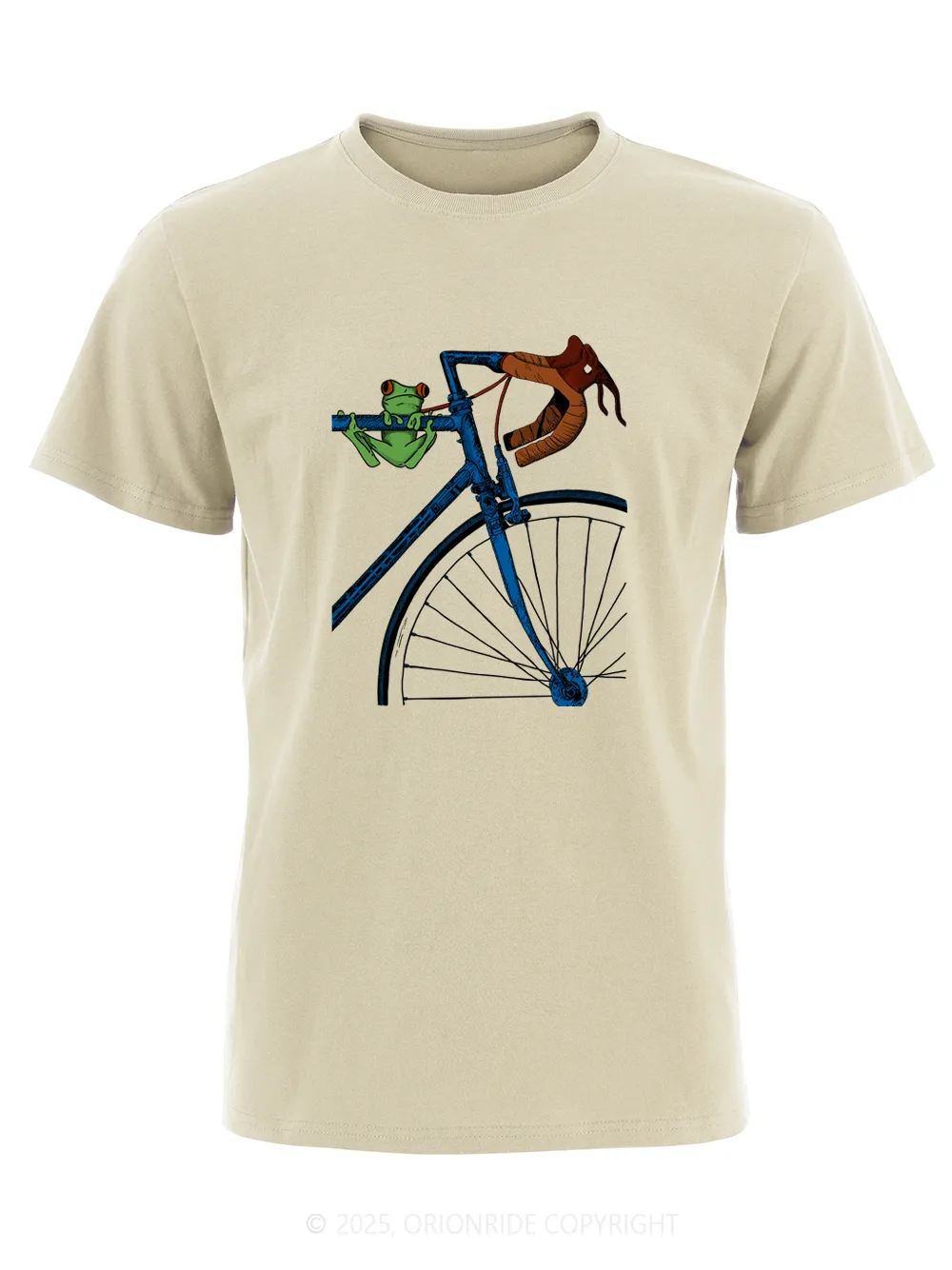 Orionride Frog On The Frame Short Sleeves Bike T-Shirt sold by Orionride product image thumbnail 3