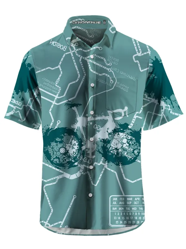 Orionride Green Trail Zipper Pockets Ultra Lightweight Short Sleeves Gravel Shirt sold by Orionride