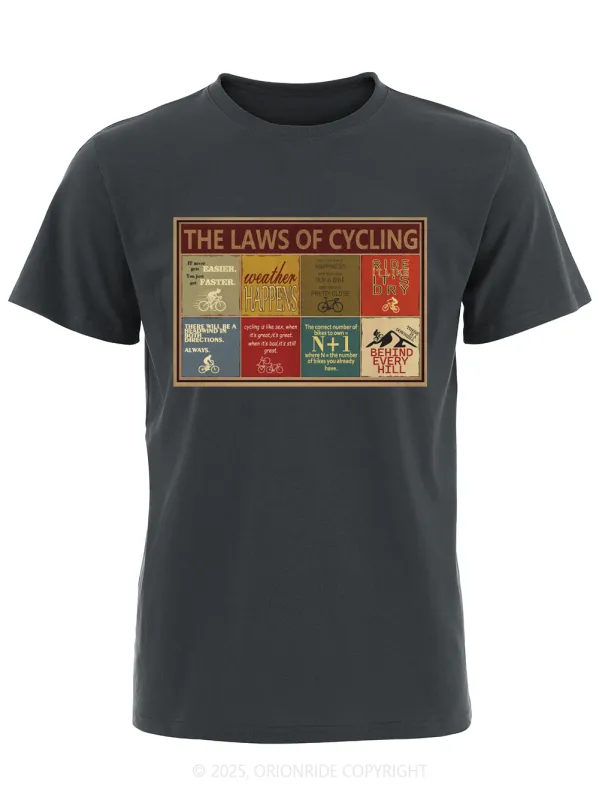 Orionride The Laws Of Cycling Short Sleeves Bike T-Shirt sold by Orionride