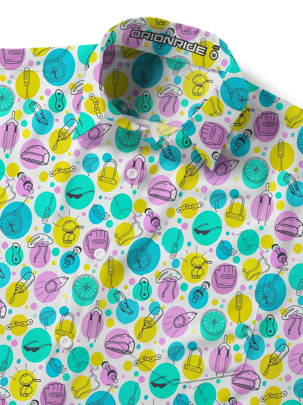 Orionride Colorful Equipment Zipper Pockets Ultra Lightweight Short Sleeves Gravel Shirt sold by Orionride product image thumbnail 4