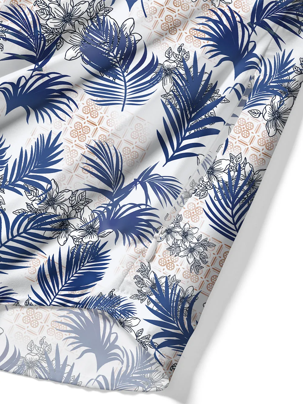 Orionride Blue Leaves Zipper Pockets Ultra Lightweight Short Sleeves Gravel Shirt sold by Orionride product image thumbnail 5