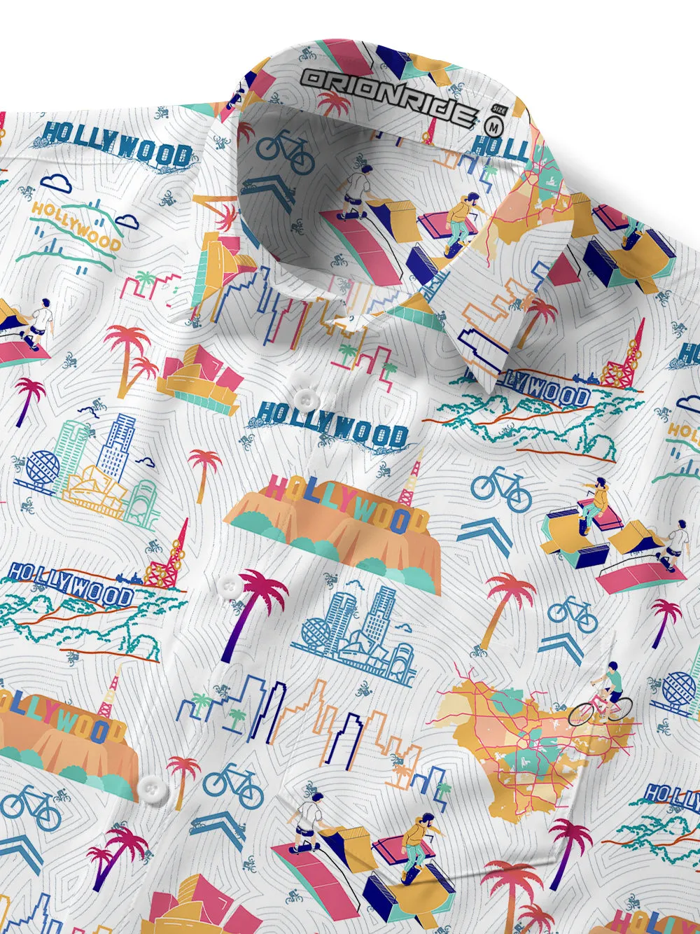 Orionride Los Angeles Stories Zipper Pockets Ultra Lightweight Short Sleeves Gravel Shirt sold by Orionride product image thumbnail 4