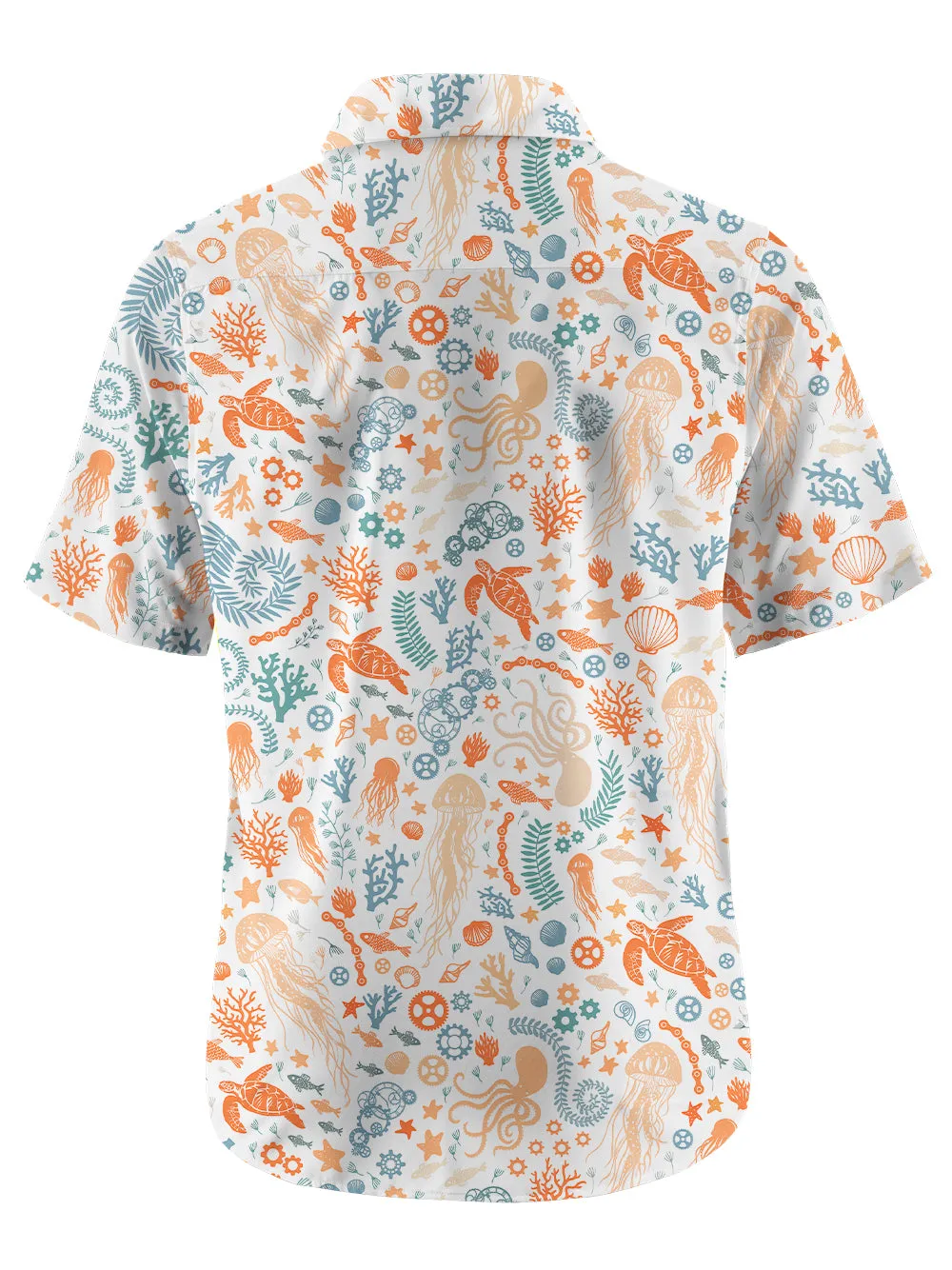 Orionride Ocean Paradise Zipper Pockets Ultra Lightweight Short Sleeves Gravel Shirt sold by Orionride product image thumbnail 4