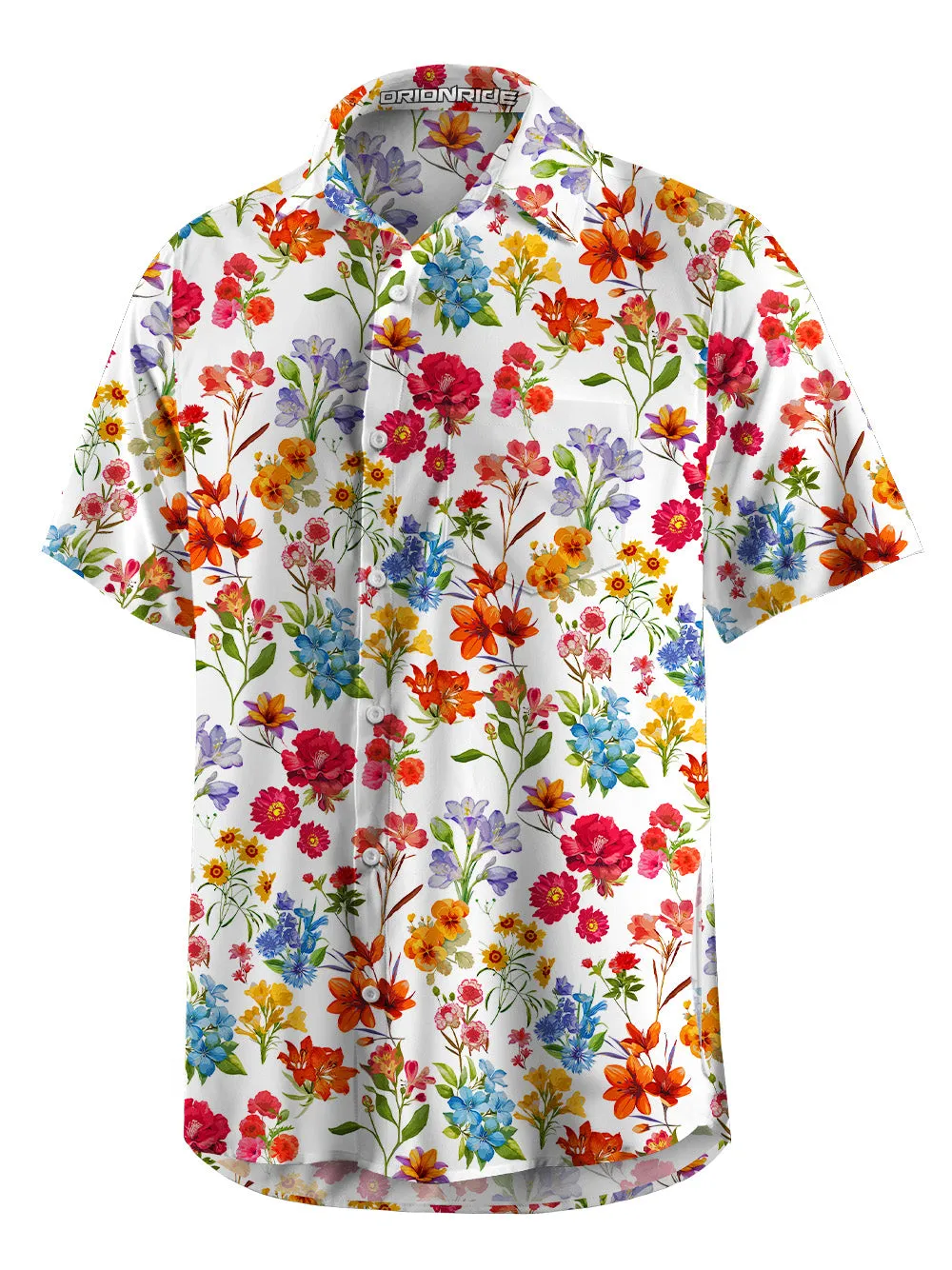 Orionride Sunshine Floral Zipper Pockets Ultra Lightweight Short Sleeves Gravel Shirt sold by Orionride product image thumbnail 2