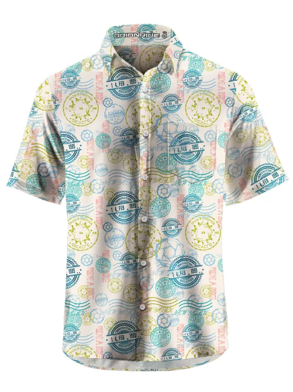 Orionride Color Stamp Zipper Pockets Ultra Lightweight Short Sleeves Gravel Shirt sold by Orionride