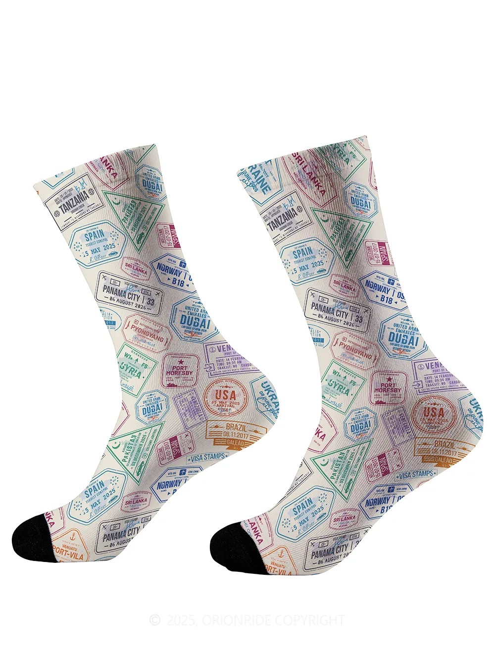 Orionride Colorful Passport Cycling Socks sold by Orionride