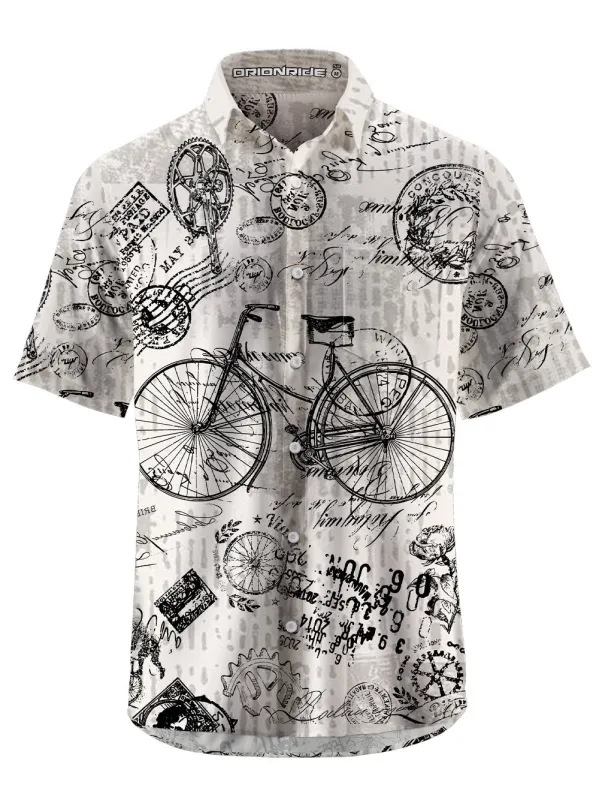 Orionride Nostalgic Bicycle Zipper Pockets Ultra Lightweight Short Sleeves Gravel Shirt sold by Orionride