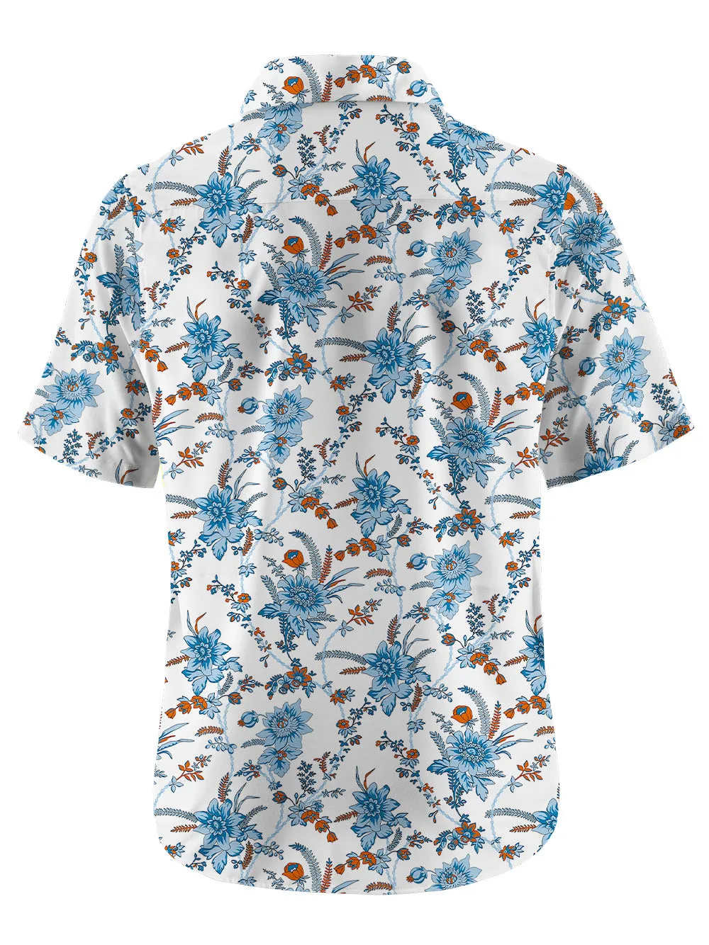 Orionride Blue Chain Flower Zipper Pockets Ultra Lightweight Short Sleeves Gravel Shirt sold by Orionride product image thumbnail 4