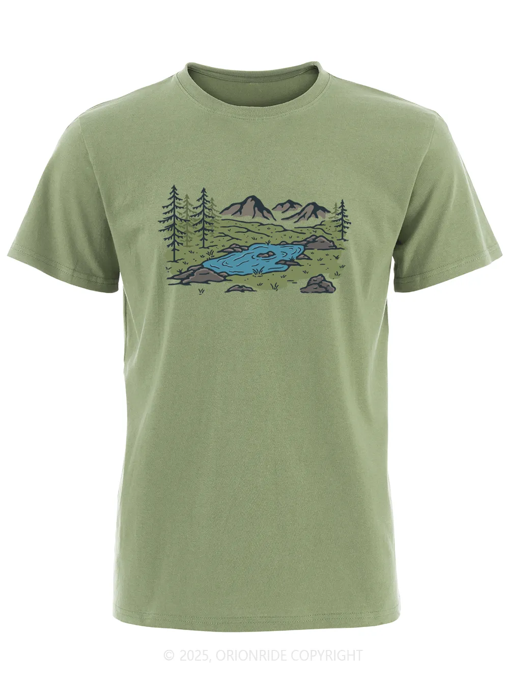 Orionride Mountain Scenery Short Sleeves Bike T-Shirt sold by Orionride product image thumbnail 3