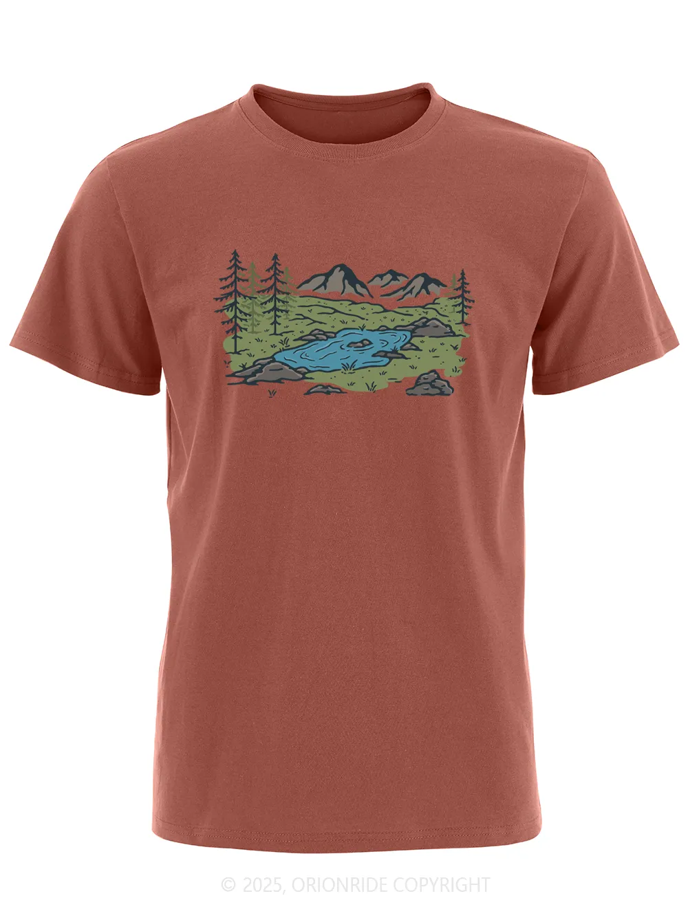 Orionride Mountain Scenery Short Sleeves Bike T-Shirt sold by Orionride product image thumbnail 5