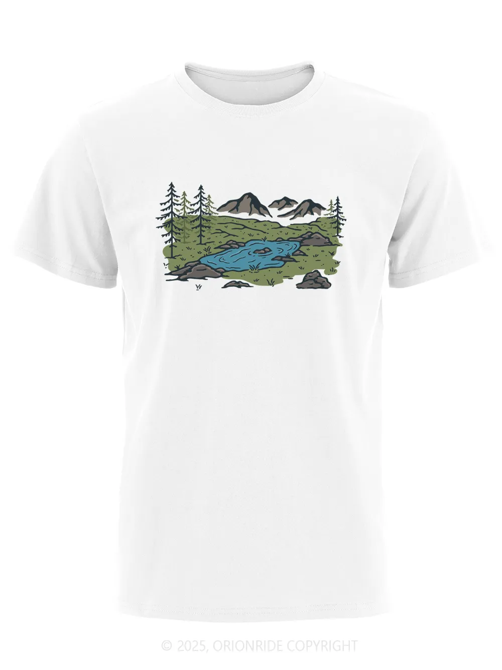 Orionride Mountain Scenery Short Sleeves Bike T-Shirt sold by Orionride product image thumbnail 2