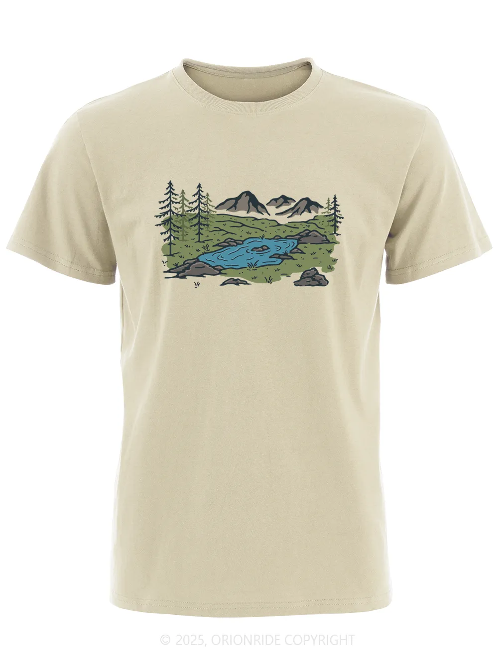 Orionride Mountain Scenery Short Sleeves Bike T-Shirt sold by Orionride product image thumbnail 4