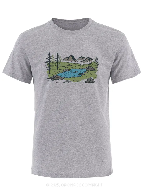 Orionride Mountain Scenery Short Sleeves Bike T-Shirt sold by Orionride