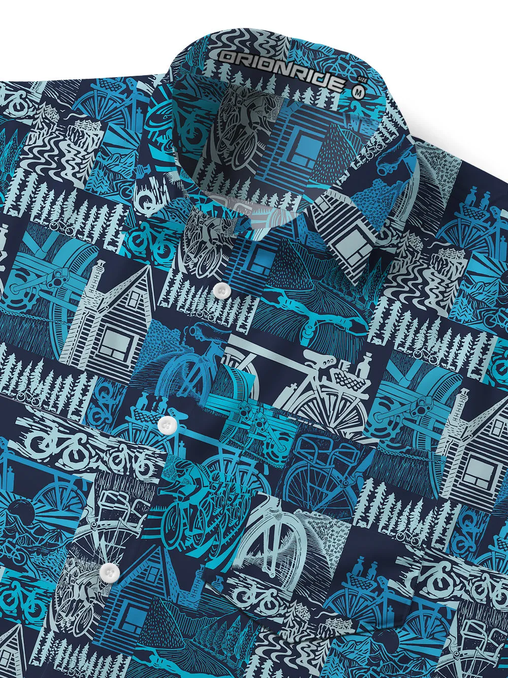 Orionride Cycling Scene Zipper Pockets Ultra Lightweight Short Sleeves Gravel Shirt sold by Orionride product image thumbnail 4