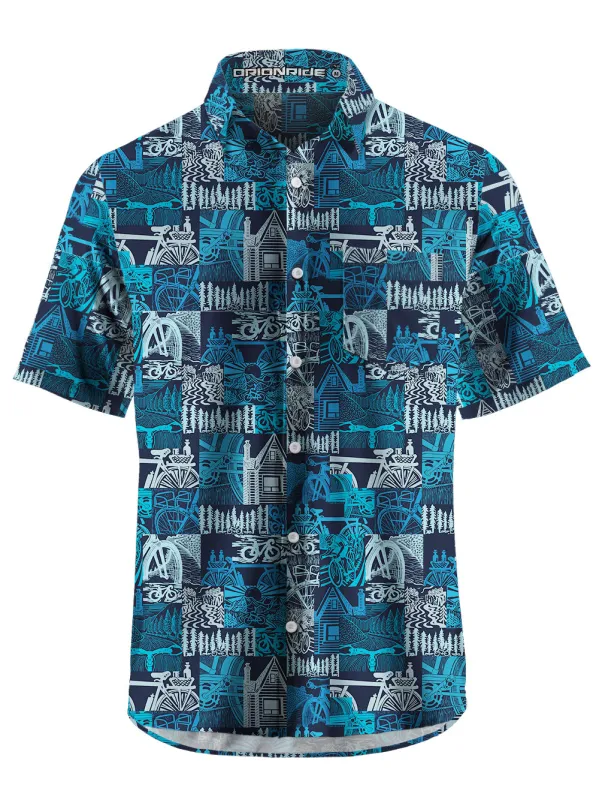 Orionride Cycling Scene Zipper Pockets Ultra Lightweight Short Sleeves Gravel Shirt sold by Orionride