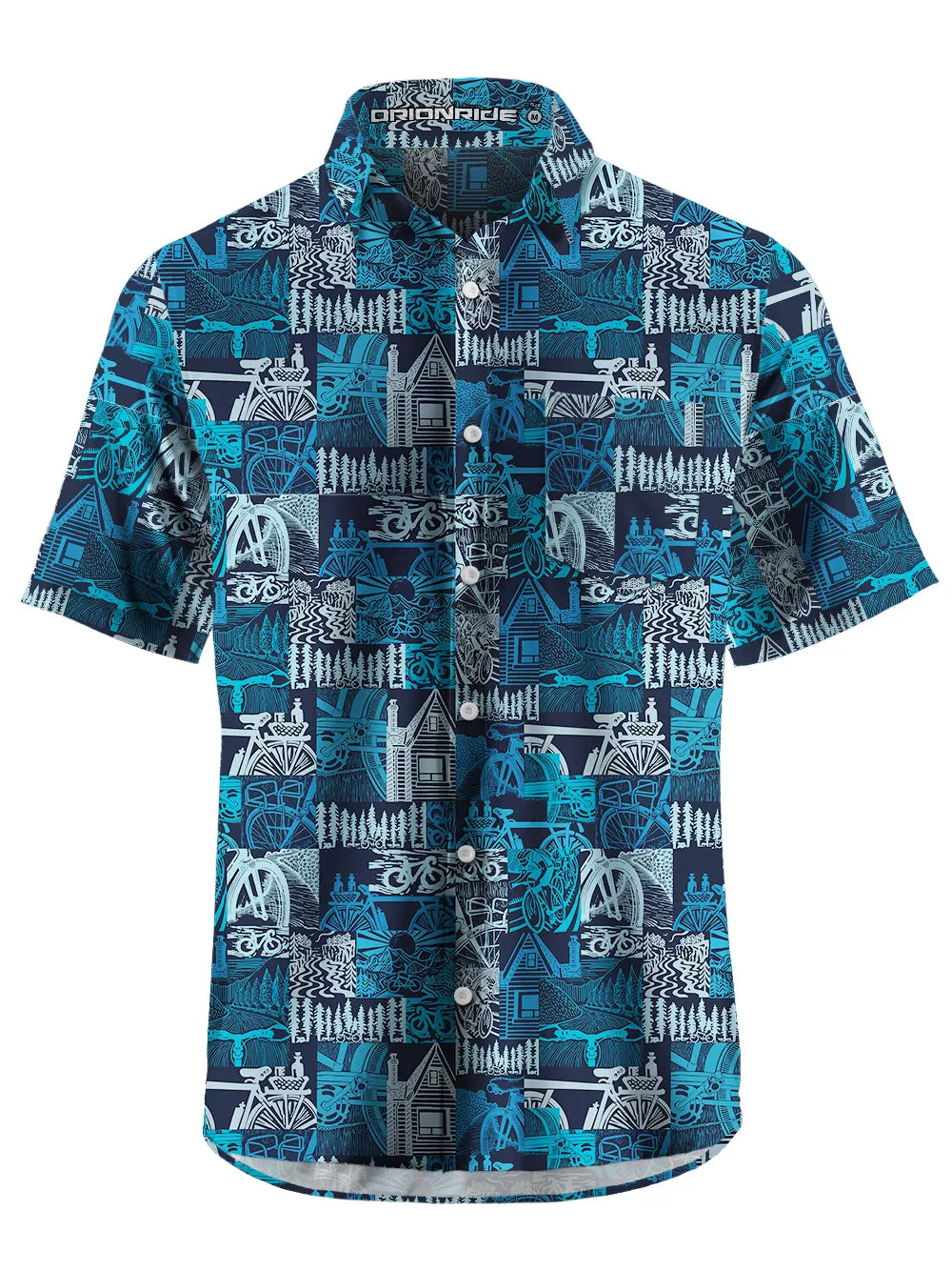 Orionride Cycling Scene Zipper Pockets Ultra Lightweight Short Sleeves Gravel Shirt sold by Orionride