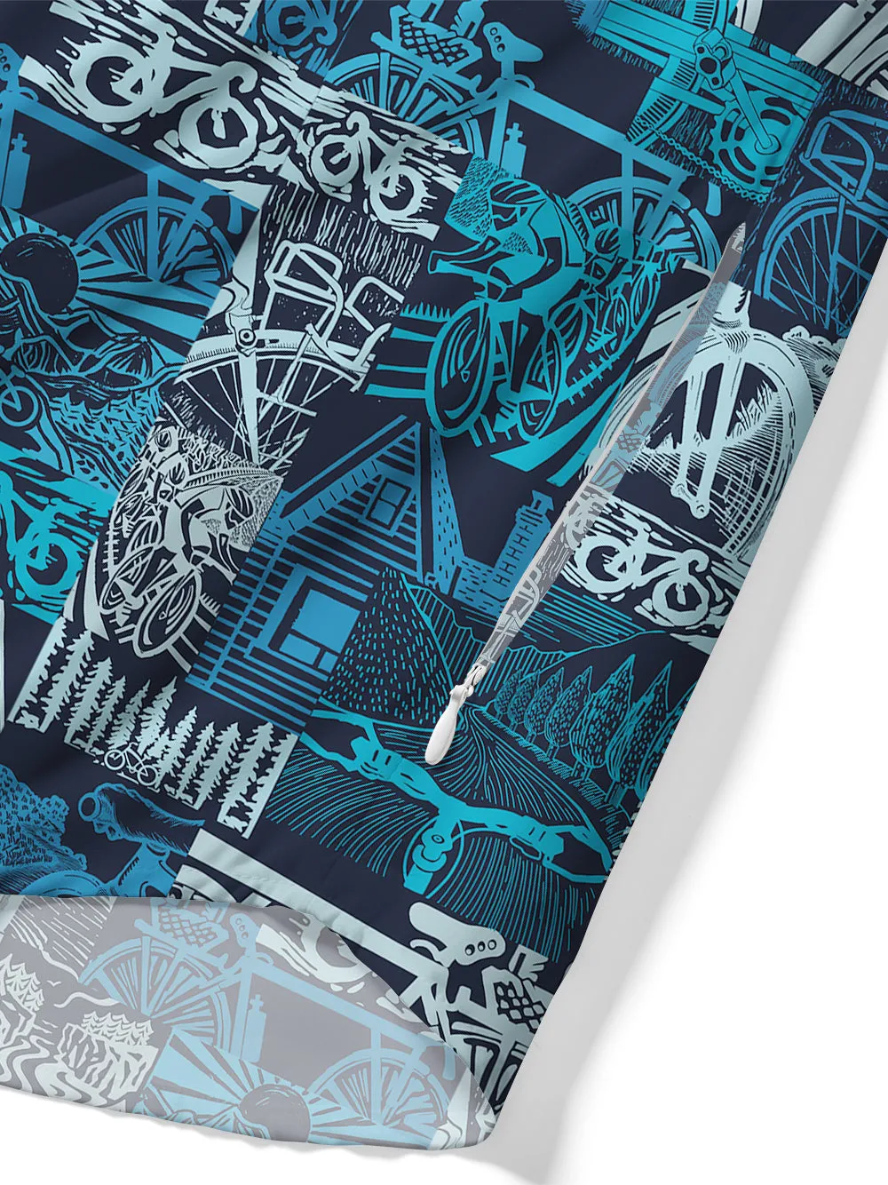 Orionride Cycling Scene Zipper Pockets Ultra Lightweight Short Sleeves Gravel Shirt sold by Orionride product image thumbnail 5