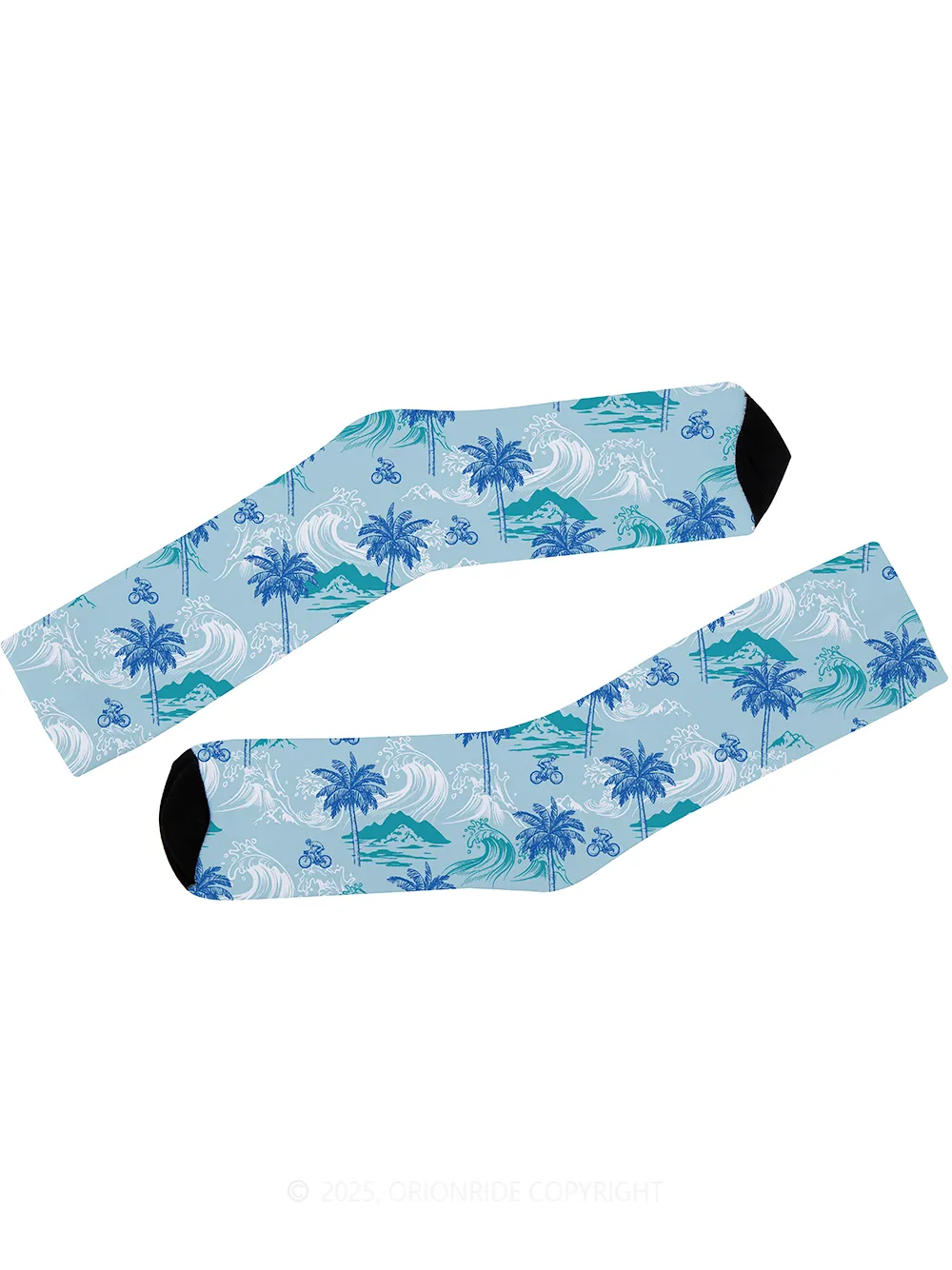 Orionride Wavy Coconut Tree Cycling Socks sold by Orionride product image thumbnail 3