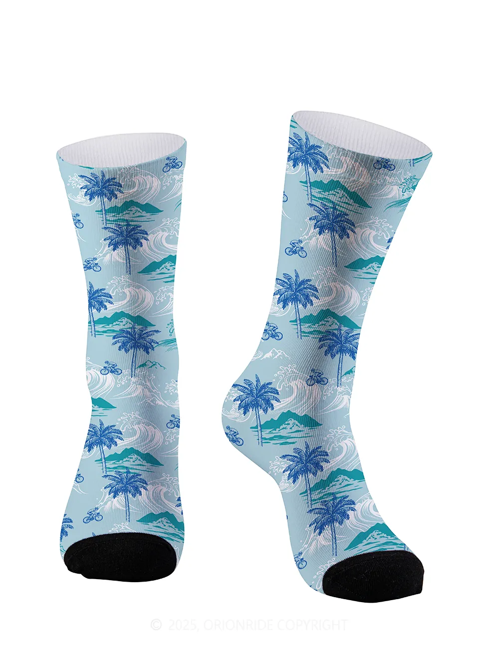 Orionride Wavy Coconut Tree Cycling Socks sold by Orionride product image thumbnail 2