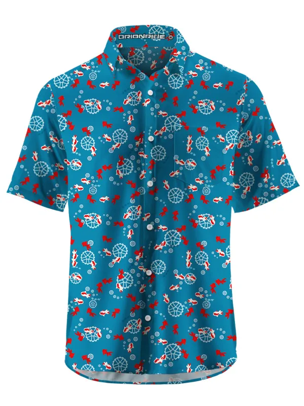 Orionride Undersea Goldfish Zipper Pockets Ultra Lightweight Short Sleeves Gravel Shirt sold by Orionride