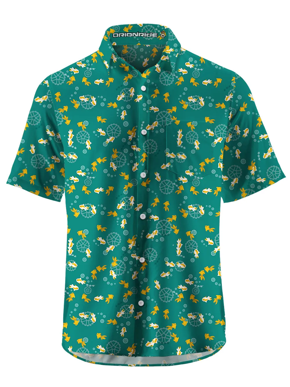 Orionride Undersea Goldfish Zipper Pockets Ultra Lightweight Short Sleeves Gravel Shirt sold by Orionride product image thumbnail 2