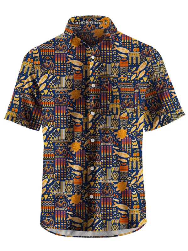 Orionride Bicycle And Fish Zipper Pockets Ultra Lightweight Short Sleeves Gravel Shirt sold by Orionride