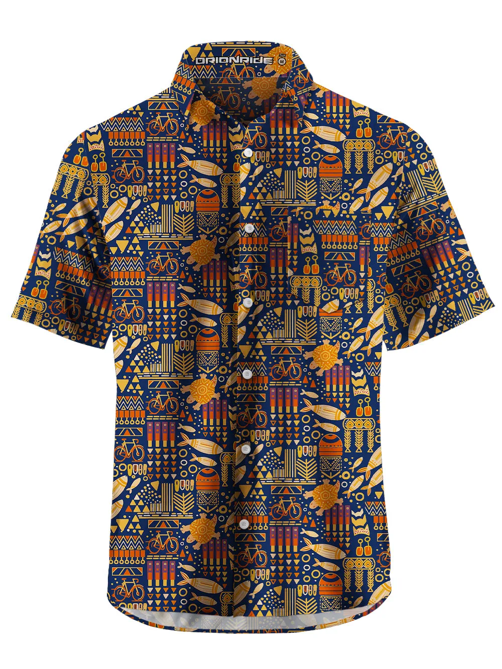 Orionride Bicycle And Fish Zipper Pockets Ultra Lightweight Short Sleeves Gravel Shirt sold by Orionride